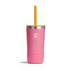 Stainless Steel Kids Tumbler with Straw Lid, 12oz (354ml), Dahlia Design, Insulated Water Bottle (Official Japanese Product)