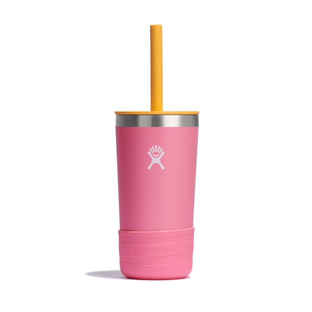 Stainless Steel Kids Tumbler with Straw Lid, 12oz (354ml), Dahlia Design, Insulated Water Bottle (Official Japanese Product)