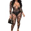 Schelet Transparent Pasiune Decolare Erotică Moda Lenjerie Femeie Sexy Uniforme dintr-o singură bucată Rochie din plasă Tentation