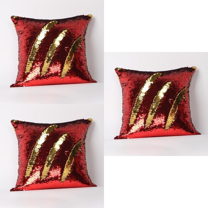 Glitter Cushion Cover With Sequins Cotton And Suede For Living Room Lounge