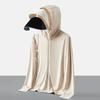 Milings Summer Unisex UPF40+ Detachable Brim Sun Protection Top