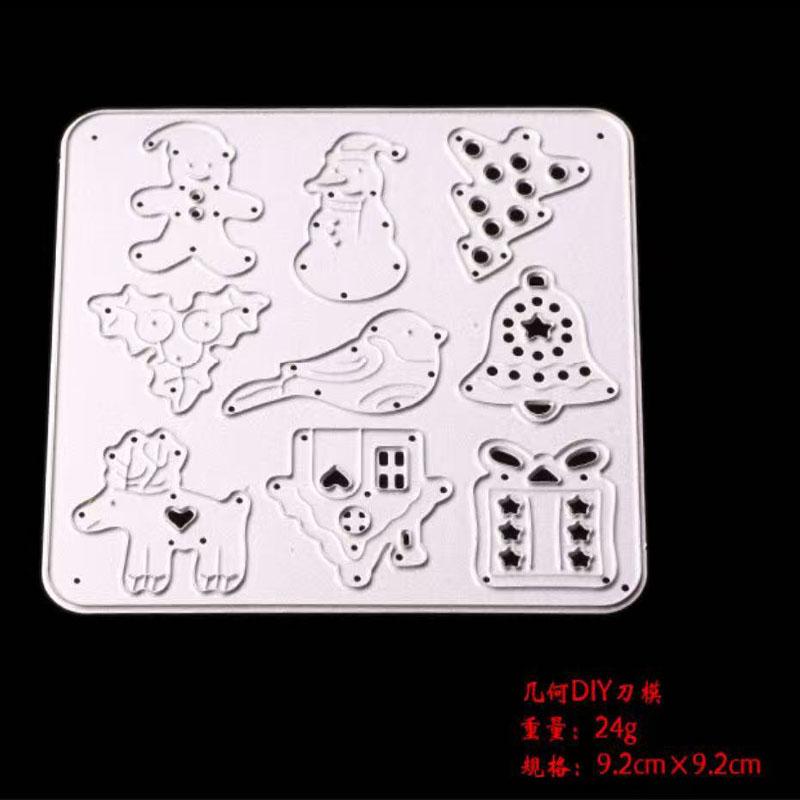 Winter Snowman Christmas Tree Cutting Dies Hat Scarf Carbon Steel Die Cuts Christmas Embossing for Scrapbooking Card DIY Craft Decoration