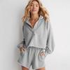 Women's Oversized Fashion V-Neck Hoodie Long Sleeve Pullover Casual Sweatshirt Trendy Autumn Spring Tops
