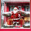 Holiday Glass Stickers Santa Claus Window Static Sticker, Reusable Waterproof PVC Christmas Decal, Decorative Festive Home Decor HD Printing
