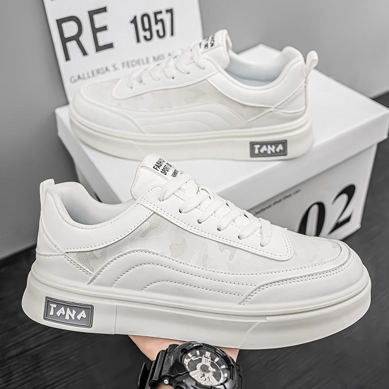 

Men s shoes autumn new versatile leather casual shoes men s sports board shoes increase height Xiaobai 44