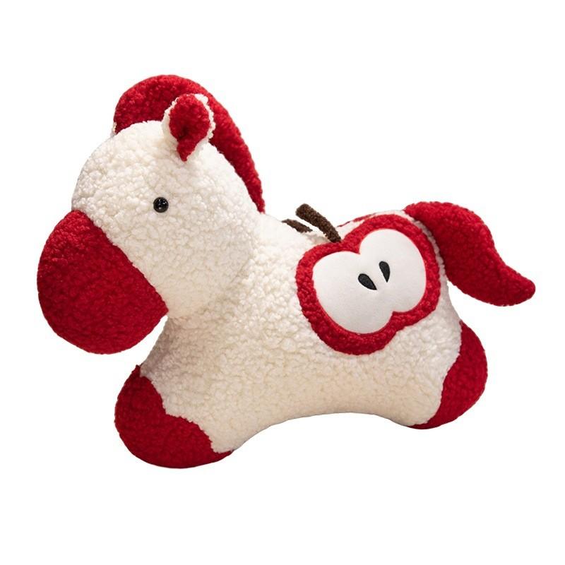 Traditional Horse Plush With Embroidered Pattern For Living Room Decor And Gift