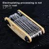 Bicycle Repair Tool Portable Folding 16-in-1 Bike Multitool Heavy Duty Metal Road Mountain Bike Bone Wrench Maintenance Tool Bike Accessories