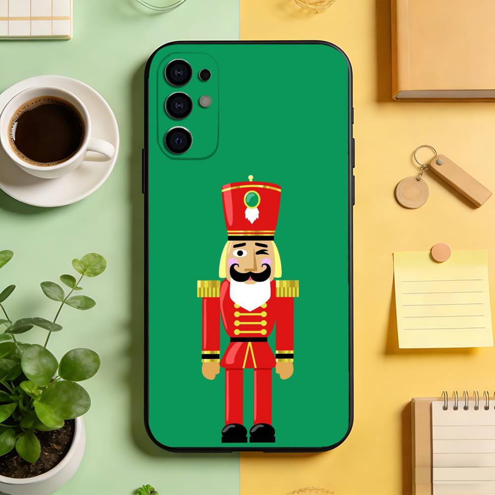 

Vintage Nutcracker Illustration Phone Case Black Silicone Soft For Samsung S25,S24,S21,S22,S23,S30,Ultra,S20,Plus,Fe,Lite Samsung S21 s305G