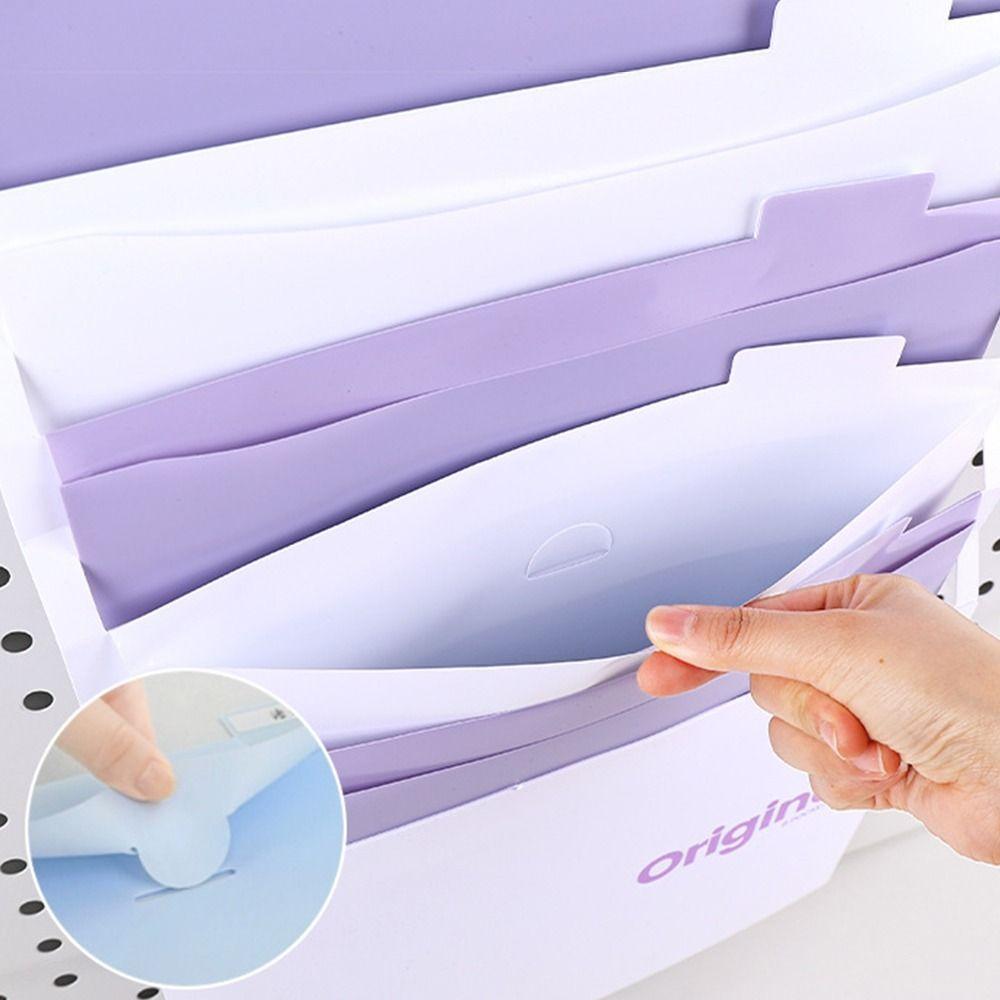Six-grid Hanging Folder Multi-layer Insert Folders New Storage Folder  Student Office Supplies