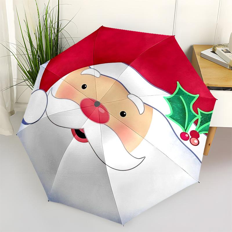 

Gingerbread Man Themed Travel Umbrella-8 Ribs Automatic Opening and Closing, Portable Folding Design, Compact and Stylish Umbrella Suitable
