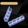 New Small 4-Grid Jewelry Transparent Pill Box DIY Craft Diamond Drawing Accessories Nail Tool Storage Box