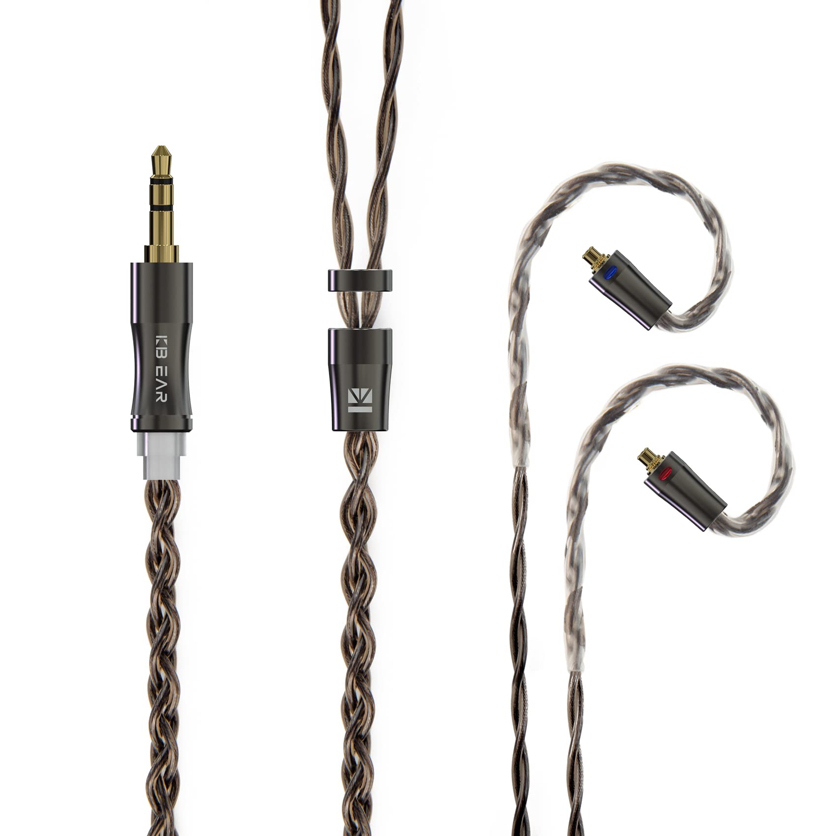 

KBEAR Hazy MMCX 6N Смесь графенового сплава Наушники-вкладыши Модернизация наушников Замена наушников Улучшенный звук Совместимость с прозрачным 3,5 мм перекабелем, + Медно-серебряный