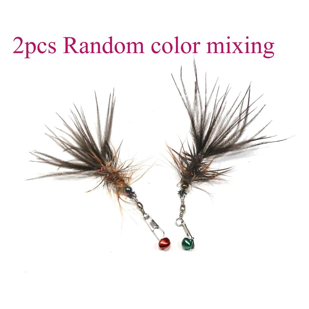 Artificial Insect Feather Cat Toy Teaser Stick for Changing Heads Feather Pet Toys Wand Accessories