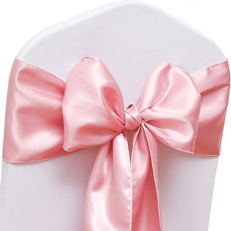 12 Stück Stuhlschleifen Hochzeit Satin Weihnachten Uni Thanksgiving Dekorative Schleife Stuhlbezug Party Bankett Mehrere Farben