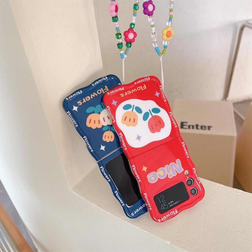 For Samsung Galaxy Z Flip4 5G Phone Cover TPU Floral Pattern Back Case