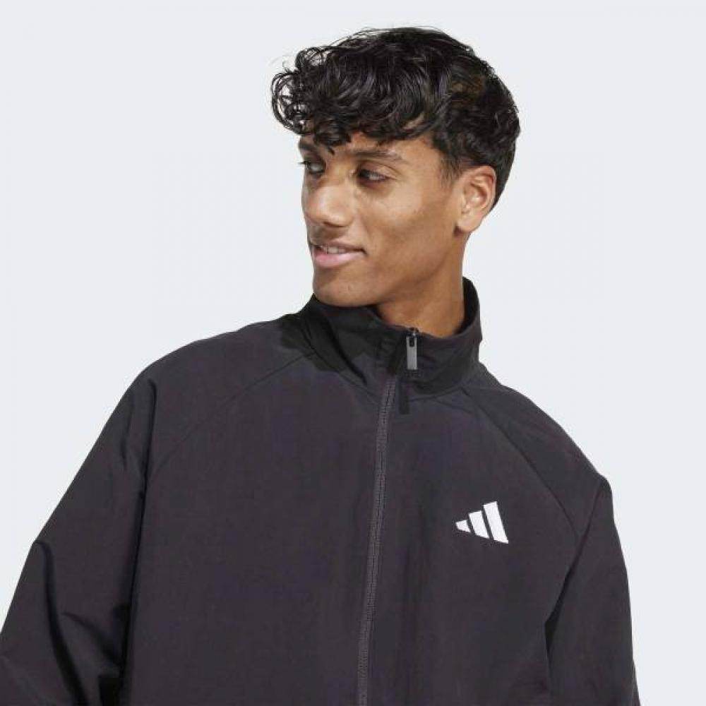 Adidas Unisex Essential Small Logo Windbreaker Full Zip Jacket Mesh Woven