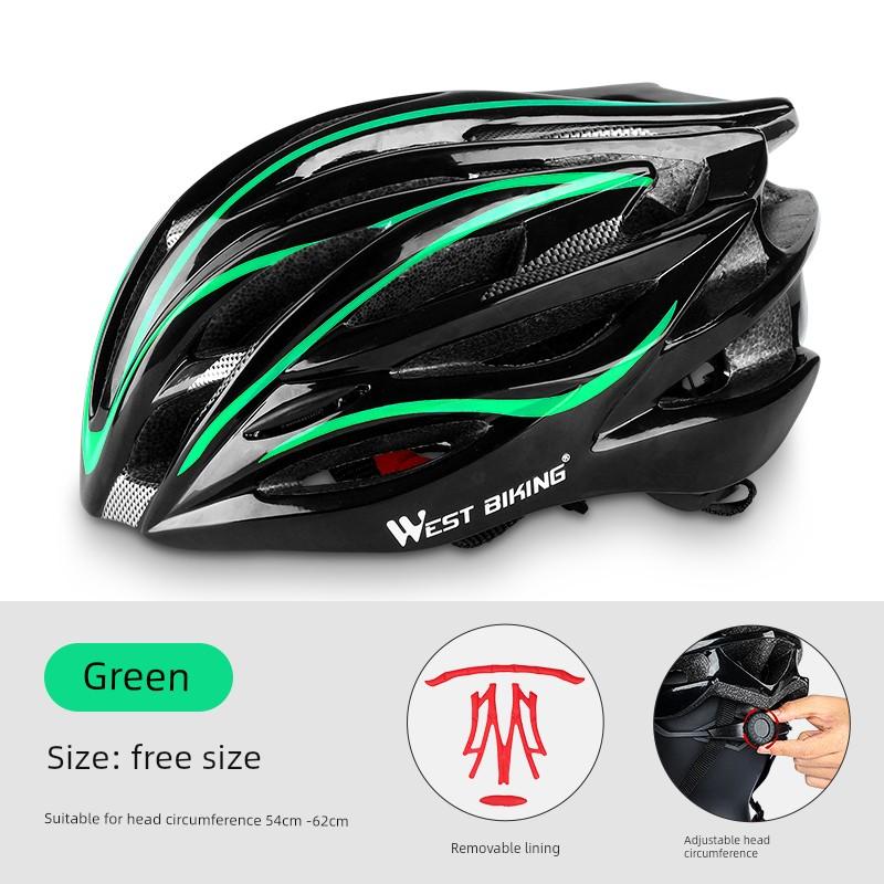 West Rider Bicycle Breaking Wind Helmet Integrated Molding Mountain Highway Vehicle Safety Helmet Ventilation Cap Cycling Fixture