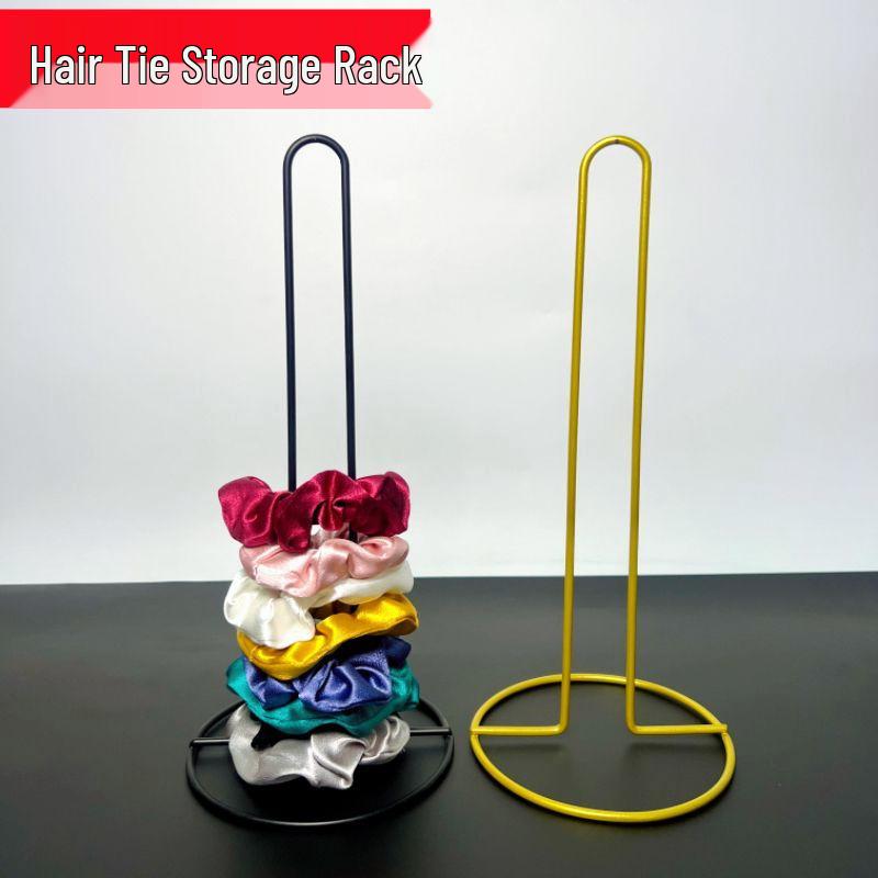 

Wrought Iron Hair Ties & Headband Organizer – Large Capacity Luxury Display Box чёрный
