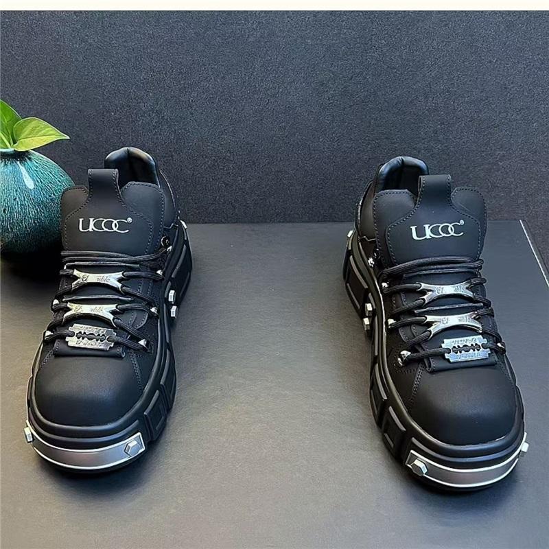  Platform Casual Sneakers For Men Lace Up Thick Sole Fashion Shoes