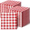 200 Pcs Buffalo Plaid Paper Napkins Kitchen Decor Checkered Disposable Napkins Farmhouse Paper Hand Towels for Weddings Easter Home Dinner Party