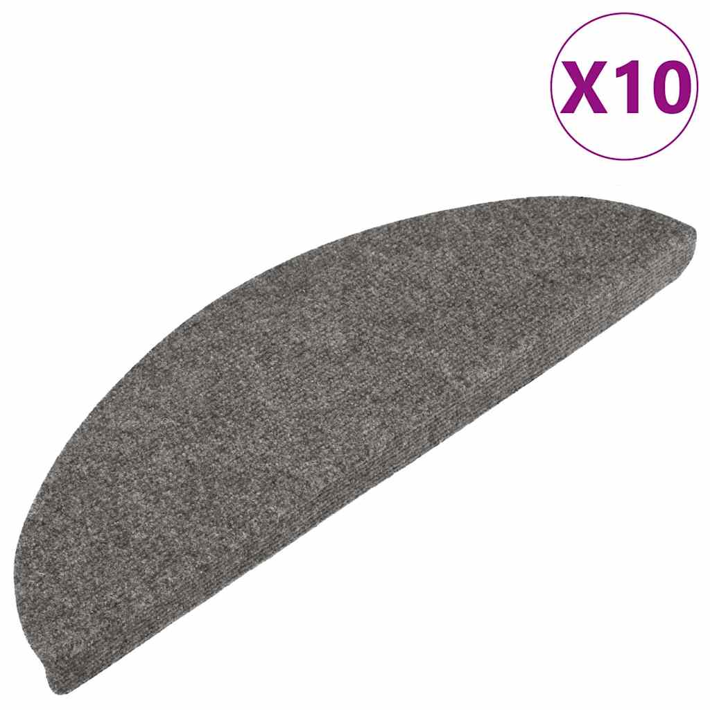 Self Adhesive Stair Treads 10 pcs Gray 56 x 17 x 3 cm