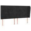 VidaXL Tête de lit avec oreilles Noir 163x23x118-128 cm Velours3118152
