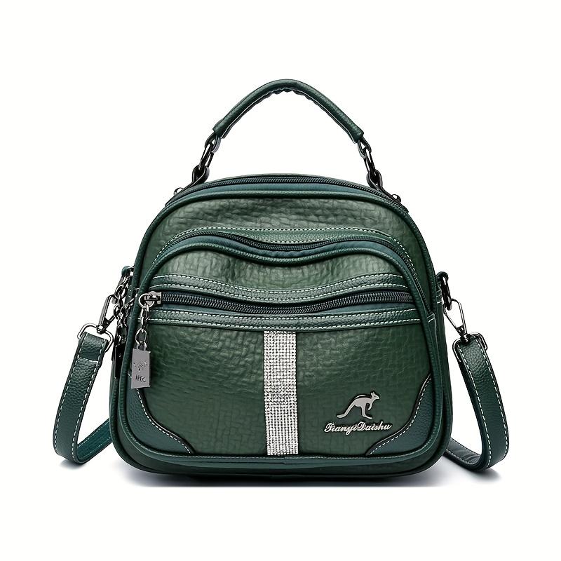 Dámský mini batoh a crossbody taška z PU, lehká, přeměnitelná kabelka s odnímatelným popruhem, mini cestovní taška