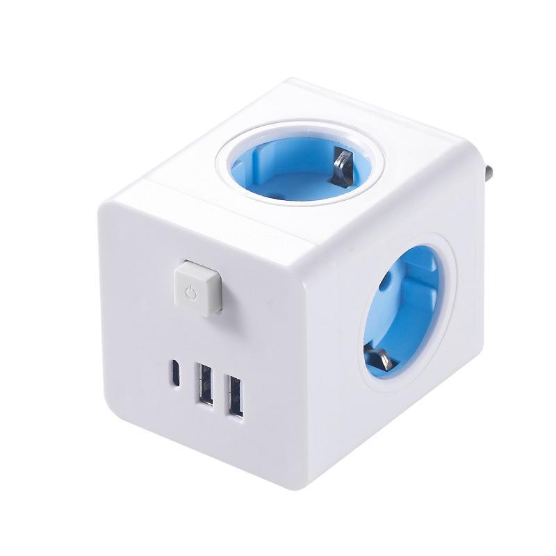 Evropský bezdrátový cestovní adaptér Magic Cube USB Plug