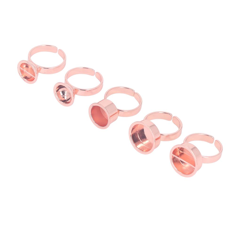 5pcs Microblading Tattoo Rings Cups Stainless Steel Rose Golden Tattoo Ink Rings Cups