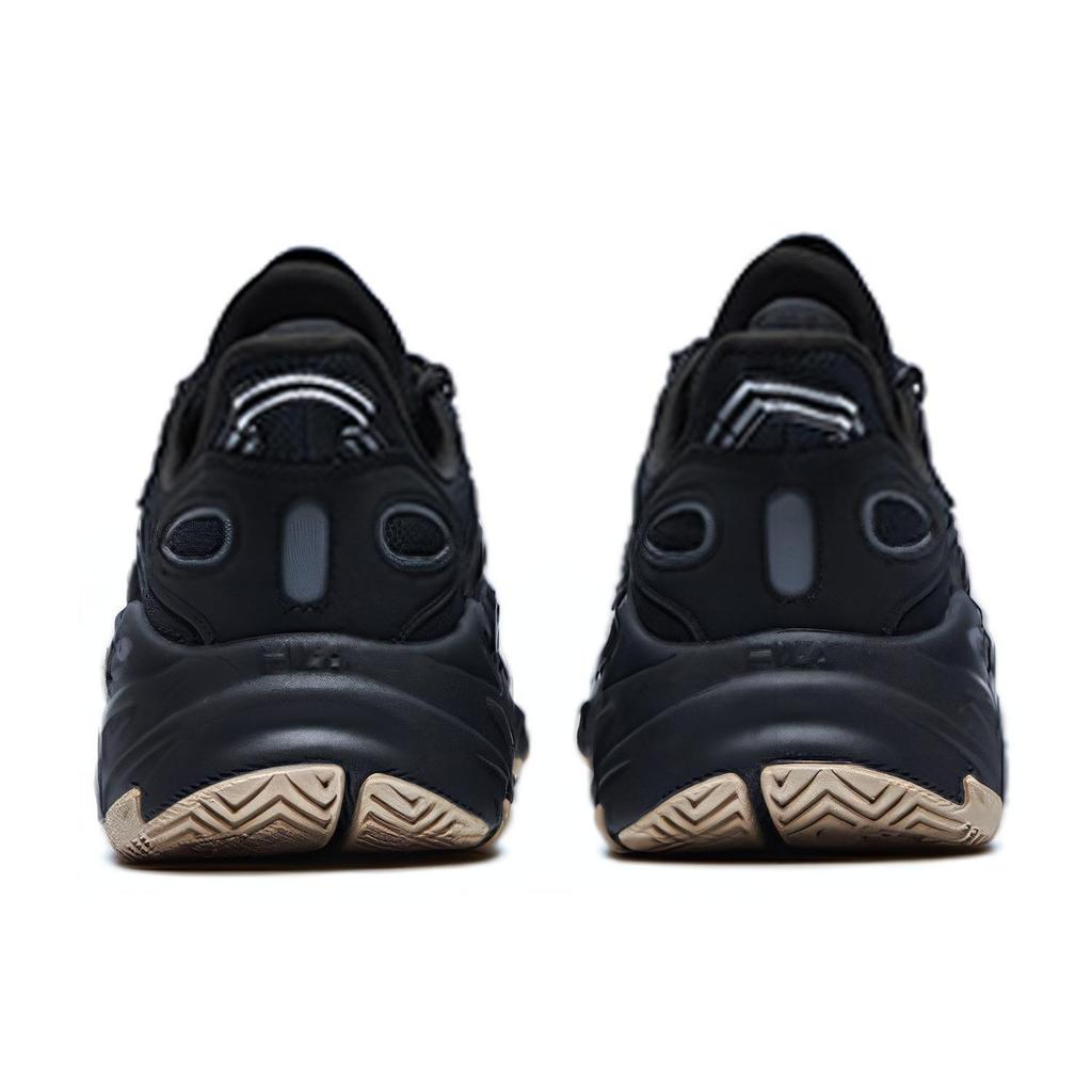 Fila Wave Series Fabric Synthetic Leather Sports Comfortable Shock Absorption Wear-Resistant Breathable Support Low-Top Casual Shoes F12M226112FBK