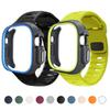 TPU Case+Silicone Strap for Apple Watch Band Ultra 49mm Sport Band for Iwatch Series 10 9 8 7 6 5 46mm 45mm 44mm 41mm 40mm 42mm