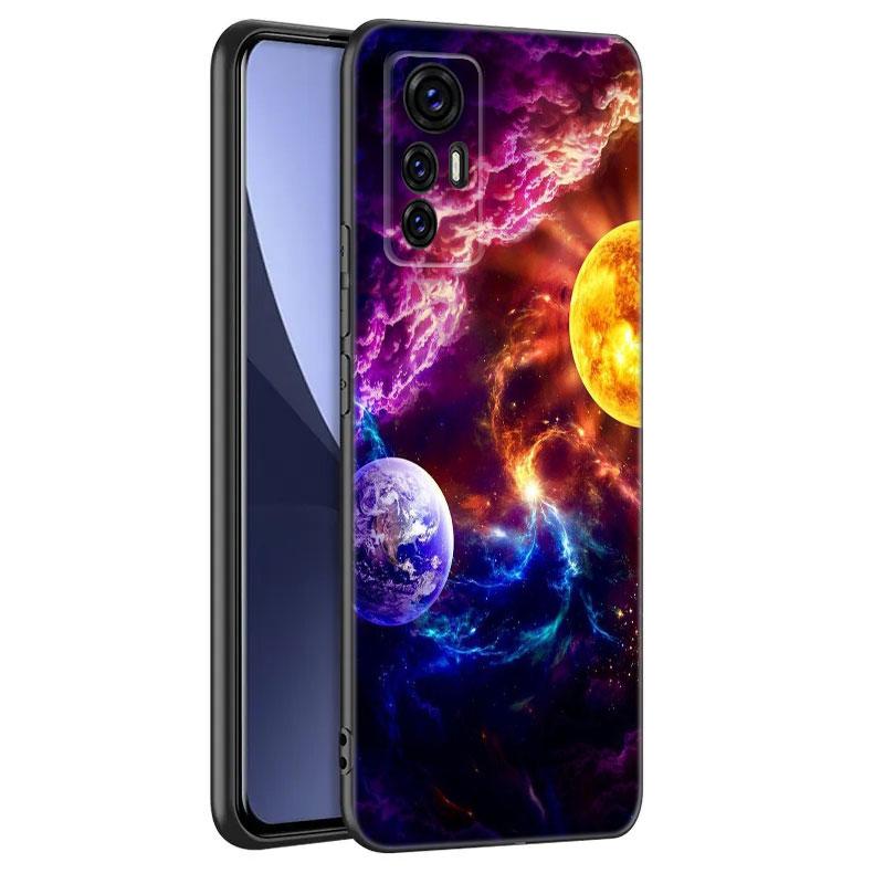 Moon Stars Space Astronaut Black Phone Case For Xiaomi Mi 9 SE 8 10T 11 12 13 Lite 9T 11T 12S 12T 13T 14 Pro 5G NE 11i 12X