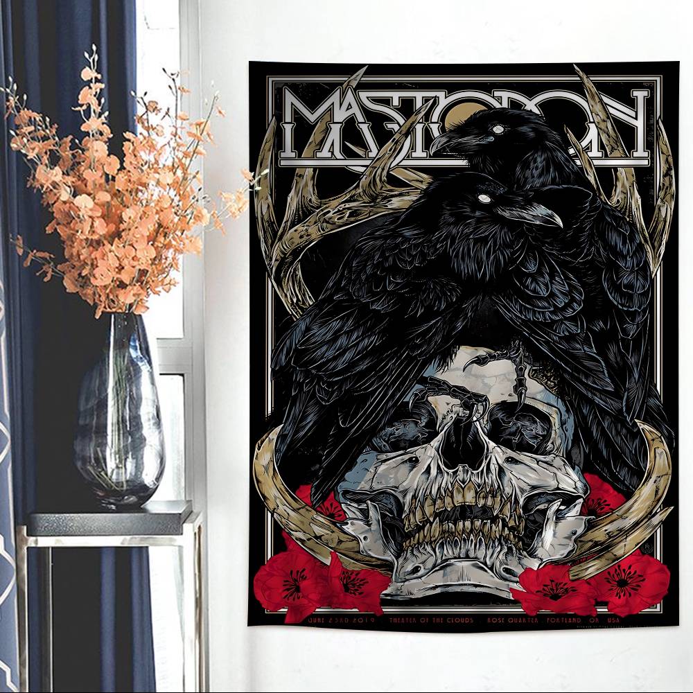 Vintage Classic M-Mastodon Band Hanging Bohemian Tapestry Hanging Tarot Hippie Wall Rugs Dorm Japanese Tapestry