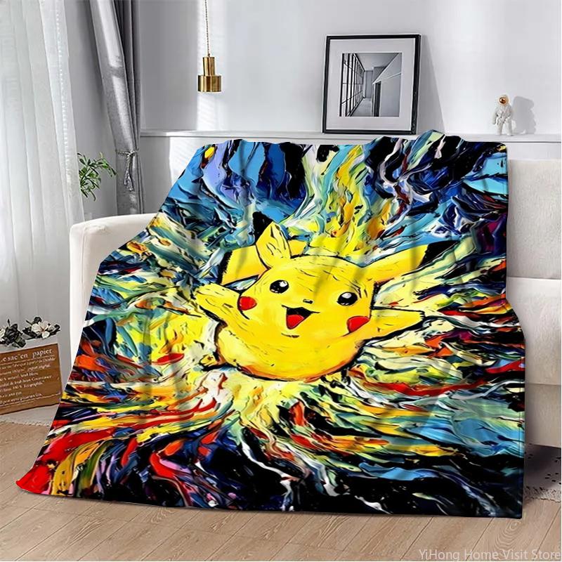 Pokemon Charmander Cute Cartoon Flannel Fluffy Throw Camping Blankets for Children Sofa Throw Thin Picnic Blanket Fashion Gifts