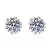 One-Carat Snowflake Diamond Earrings for Valentine's Day Gift