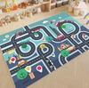 Road Traffic System Carpet Living Room Children's Bedroom Decoration Floor Rugs Cartoon Road Play Mat Soft Tatami Mats Non-slip