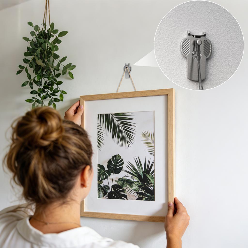 5 Wandhaken für Gipskarton, Beschädigungsfreie Wandhaken, Zum Aufhängen von Fotos, Postern und Gemälden