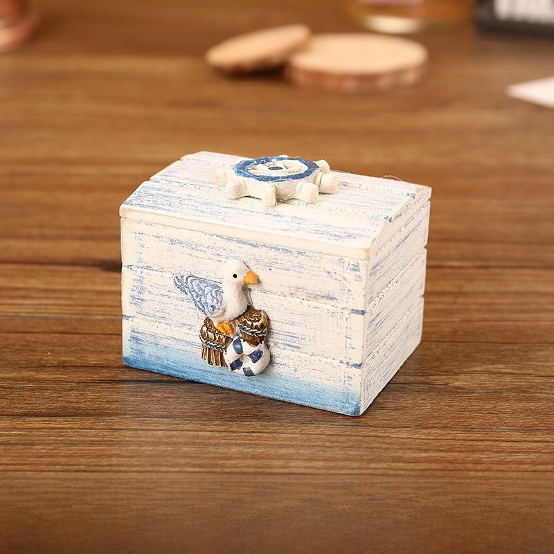 

Современный деревянный ящик для хранения для организации дома, офиса и украшения гостиной Seagull