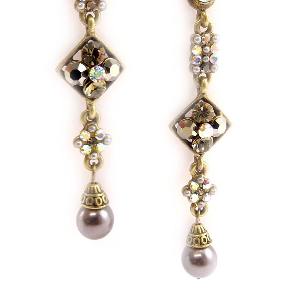 Les Trésors De Lily [D2902] - Designer-Ohrringe 'Sissi' Grau