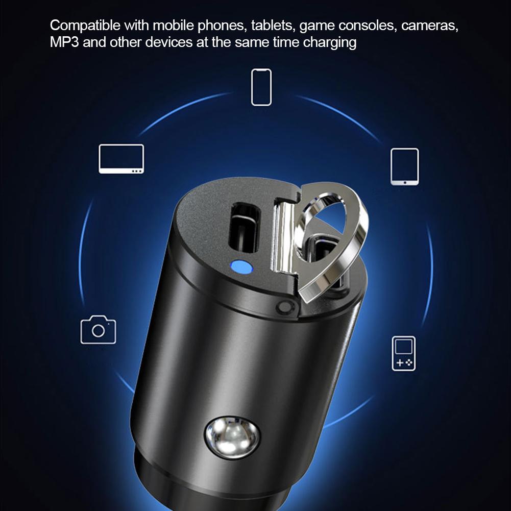 Încărcător auto 30W Încărcător rapid USB Mini încărcător rapid tip C PD încărcător pentru telefon