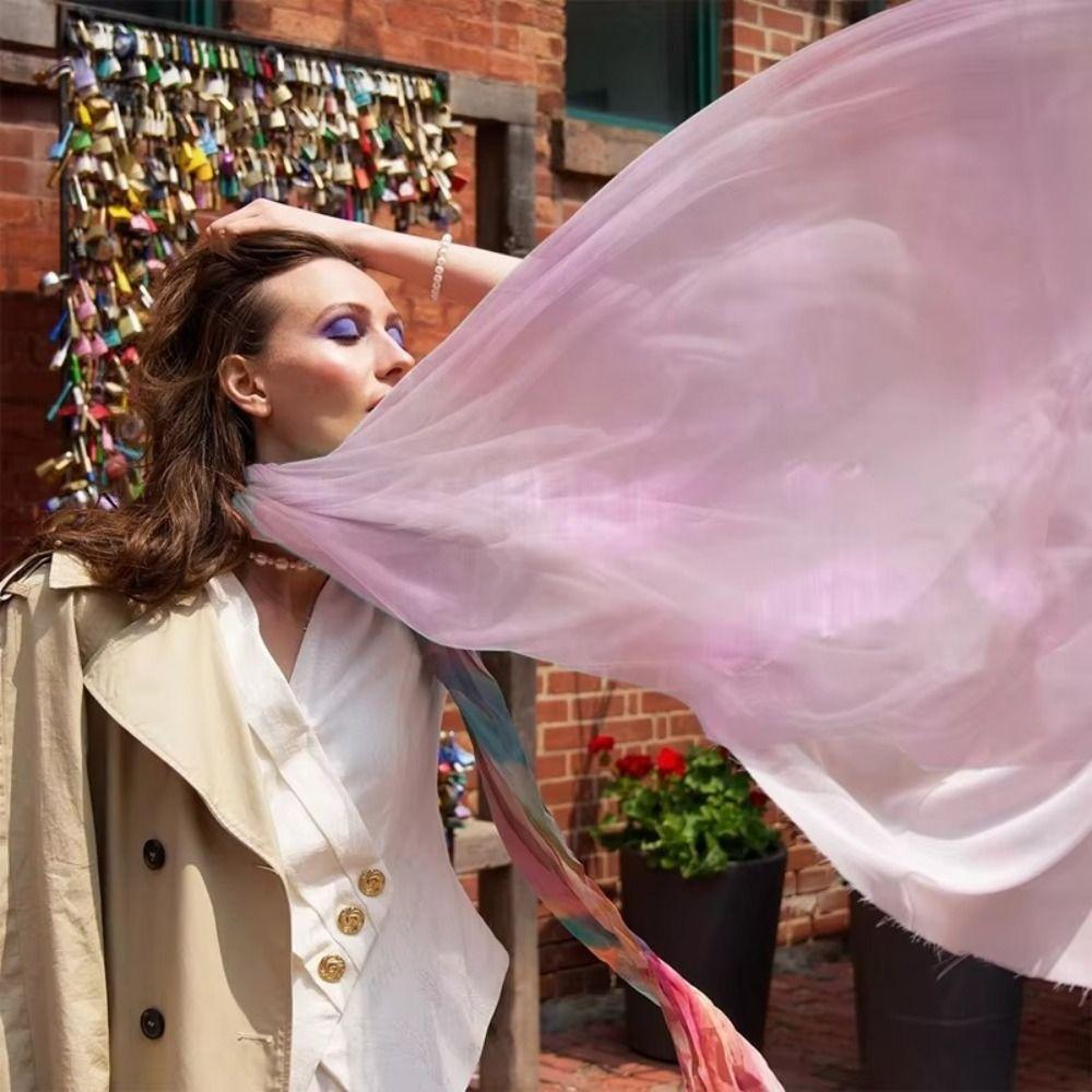 Shiny Laser Tulle Transparent Organza Dresses Fabric Handmade Materials Organza Fabrics  Stage