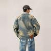 Evisu Giacca di jeans con motivo gabbiano Primavera 2026 Giacca da uomo 2ESHTM6DJ1003RXDN