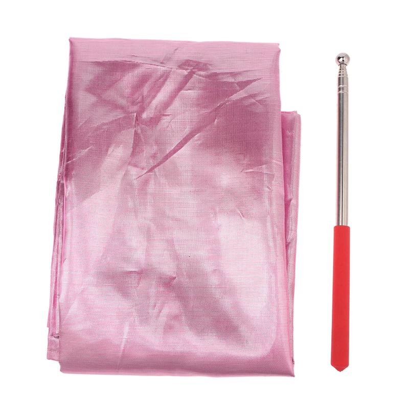 Dance Props Flag With Telescopic Sticks 140*140Cm Multiple Colors Belly Dance Semicircle Flags Performance Props Accessories