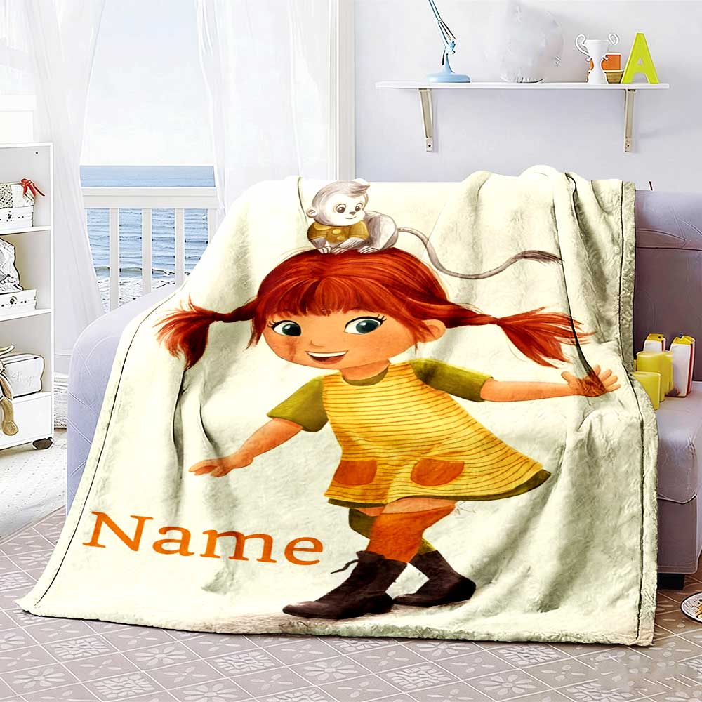 Pipi Personalized Name Blanket Multi-purpose Personalized Blanket Ultra-Soft Suitable for Office Chair Livingroom Picnics Chair for All Occasions