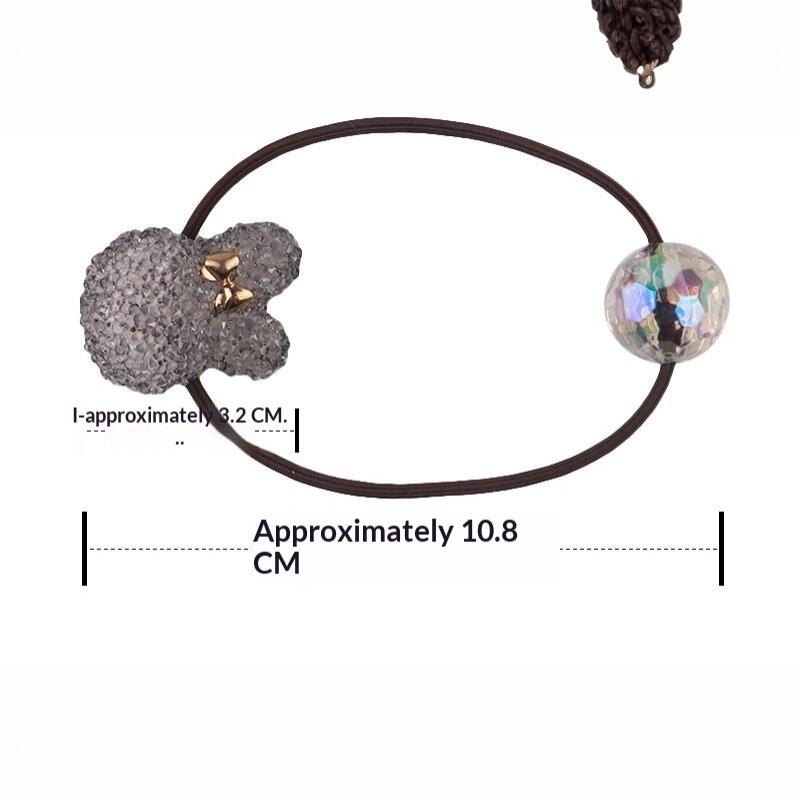 Hair Ties Bunny Rhinestone Cartoon High Stretch For Kids Korean Everyday Party School Premium Soft Durable Non Slip