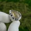 Gift For Her 925 Silver Natural Golden Rutile Gemstone Promise Ring Size 8.75