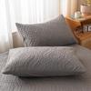 1 Pc Waterproof Quilted Pillowcase Solid Color Pillow Cover Case 48x74cm Pillowcover