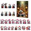 Panda Ornament Collection 2D Acrylic Cute Ornaments Advent Calendar 24 Days Christmas Countdown Gift Box Collectible Hanging Pendants for Holiday