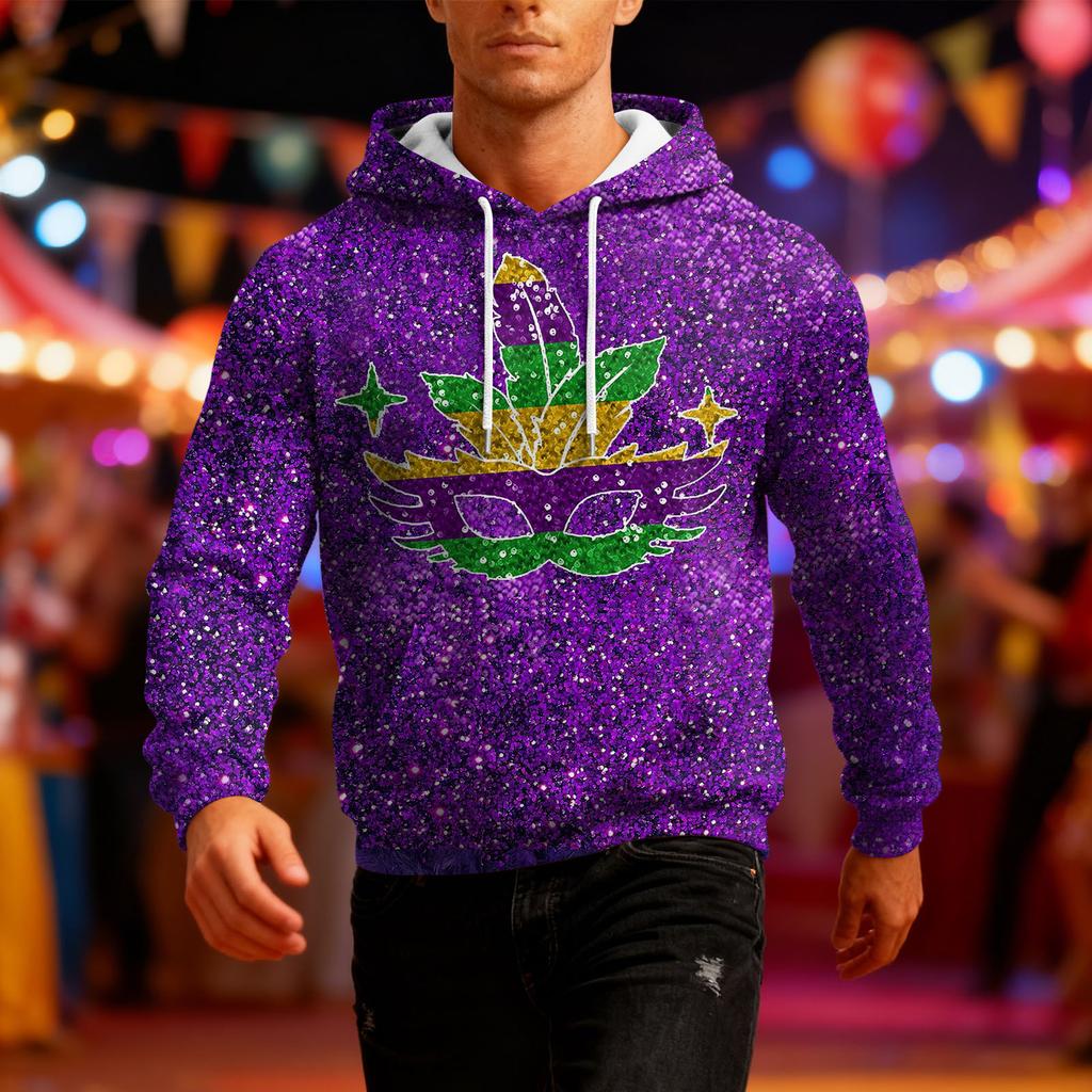 Men's Long-Sleeve Casual Hooded Sweatshirt