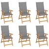 VidaXL Set of 6 Garden Chairs with Cushions, Patio Seats, Dining Chairs, Outdoor Patio Furniture, 3065561